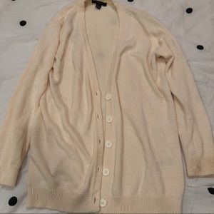 💙 Cream Knit Button-Front Cardigan - as is
